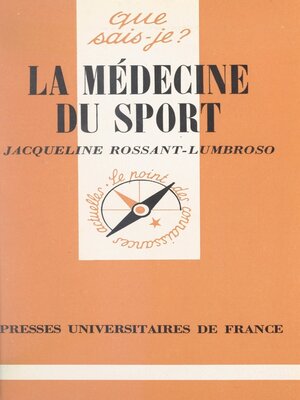 cover image of La médecine du sport